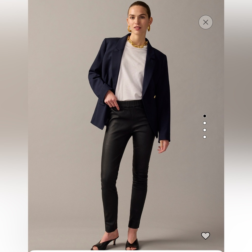 NWT J.Crew Collection Leather Leggings - size 4